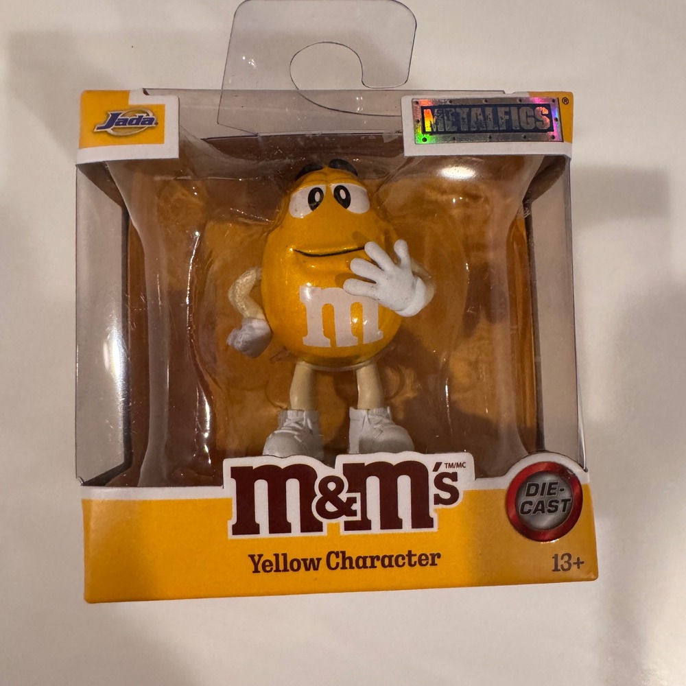 Jada Toys M&M's Metalfigs Yellow Character Die-Cast Metal Figure New in Box‎